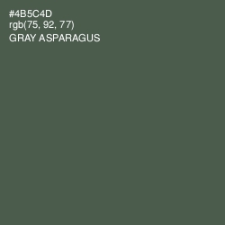 #4B5C4D - Gray Asparagus Color Image